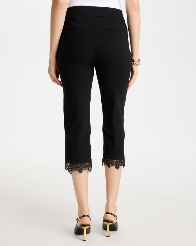 Brigitte Slim Applique Hem Capri Pant - image 3